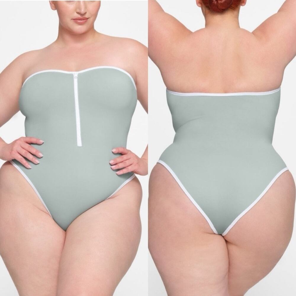 SKIMS Sage Green One Piece Swimsuit